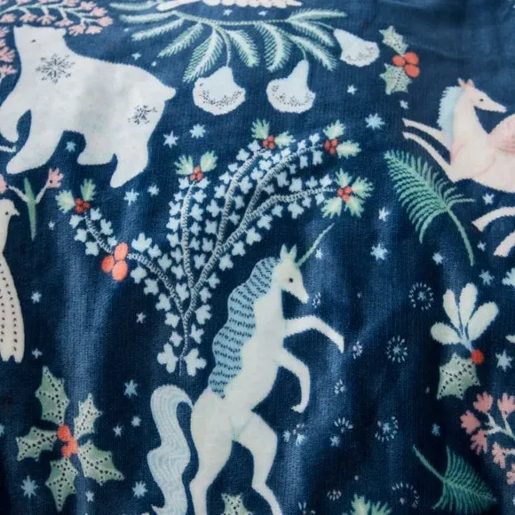 Animal Duvet Cover Set - Navy, Fleece