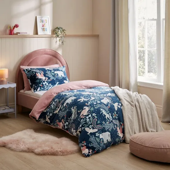 Animal Duvet Cover Set - Navy, Fleece
