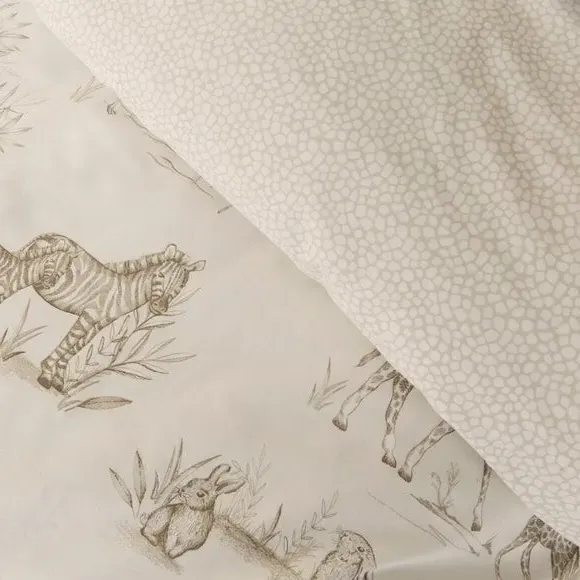 Animal Print Duvet Cover Set - Natural, Cotton