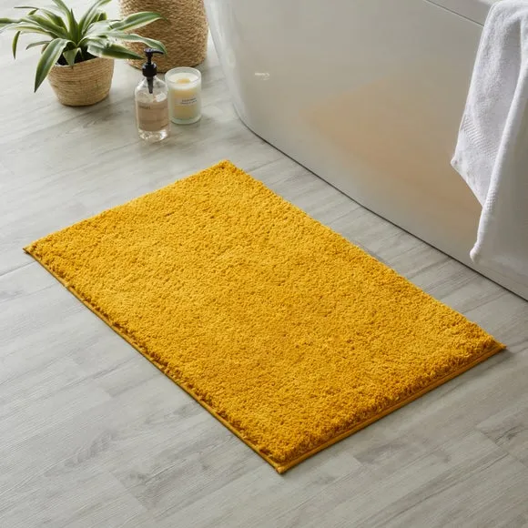 Anti-Bacterial Bath Mat - Ochre, Recycled Polyester
