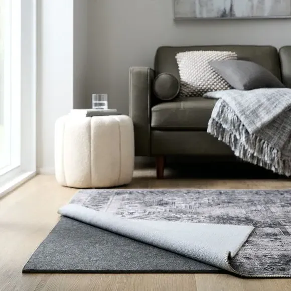 Anti-Slip Rug Pad with Cushioning - Grey image