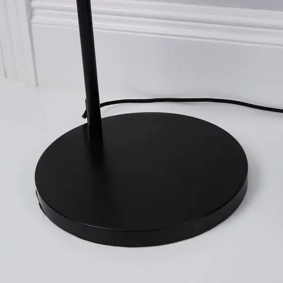 Arc Floor Lamp with Mesh Shade - Black, Steel