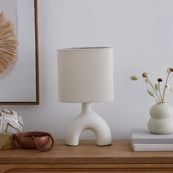 Arc Table Lamp - Natural, Ceramic
