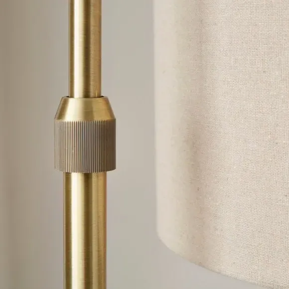 Arched Adjustable Floor Lamp - Antique Brass