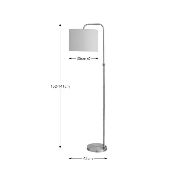 Arched Adjustable Floor Lamp - Antique Brass