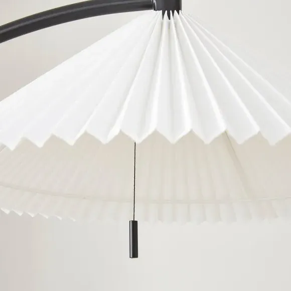 Arched Floor Lamp Mid Century - Black, Metal