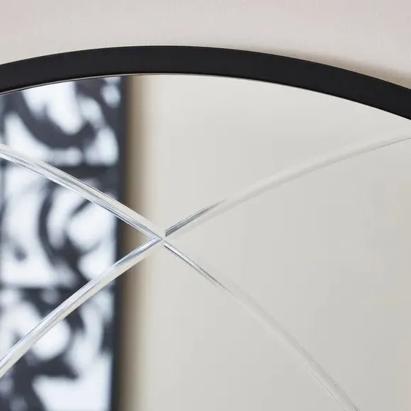 Arched Full Length Leaner Mirror - Black Frame