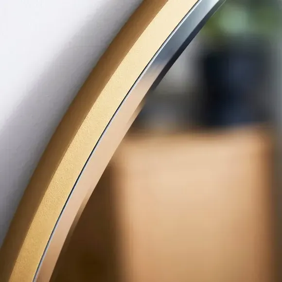 Arched Full Length Leaner Mirror - Gold