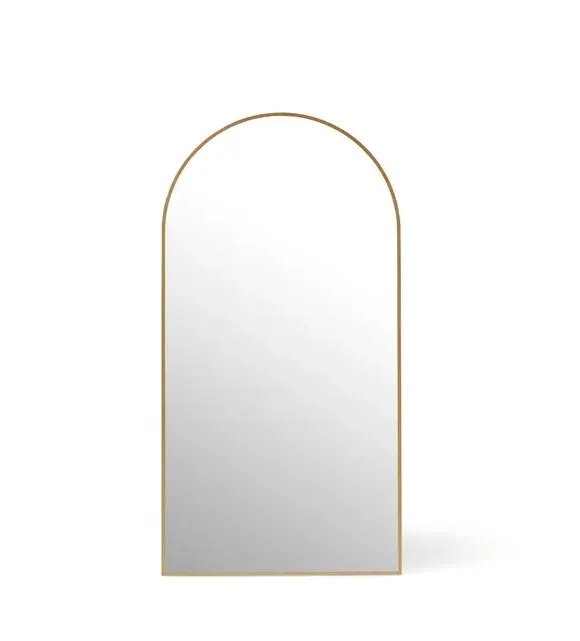 Arched Full Length Leaner Mirror - Gold