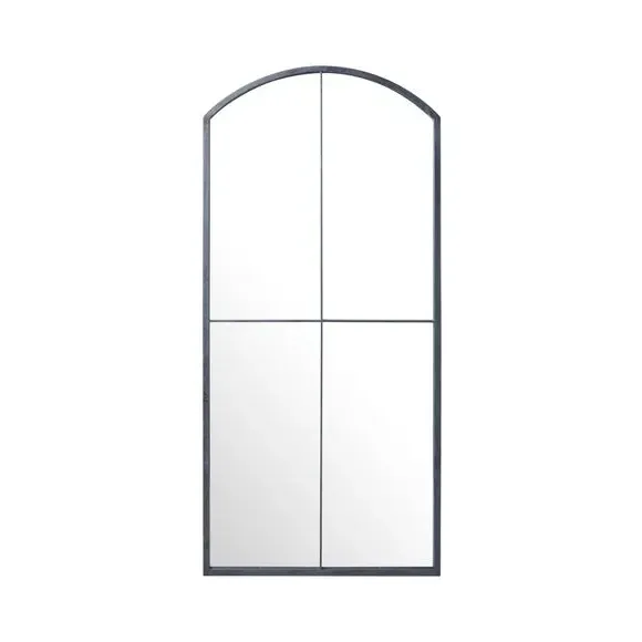 Arched Full Length Leaner Mirror - Pewter