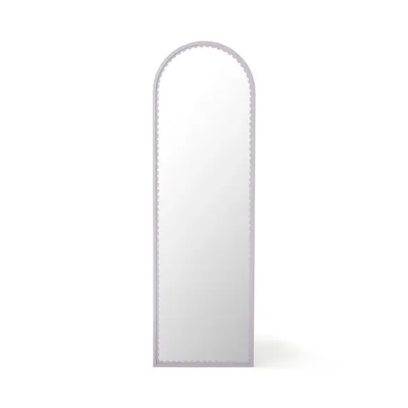 Arched Full Length Mirror Scalloped Edge - Lilac