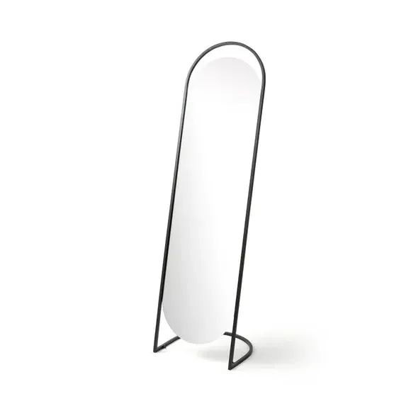 Arched Full Length Standing Mirror - Black Frame