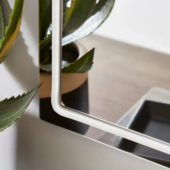 Arched LED Wall Mirror - Silver