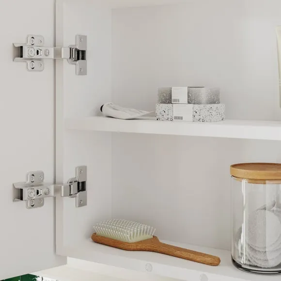 Arched Mirror Wall Cabinet - White, Wood