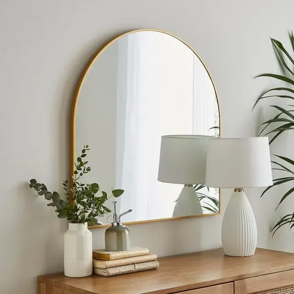 Arched Wall Mirror - Gold