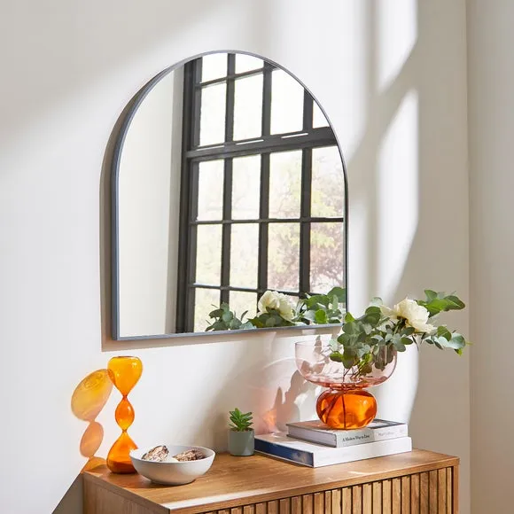 Arched Wall Mirror - Grey