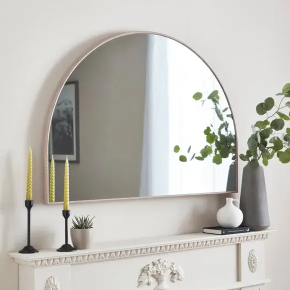 Arched Wall Mirror - Natural, Wood Effect image