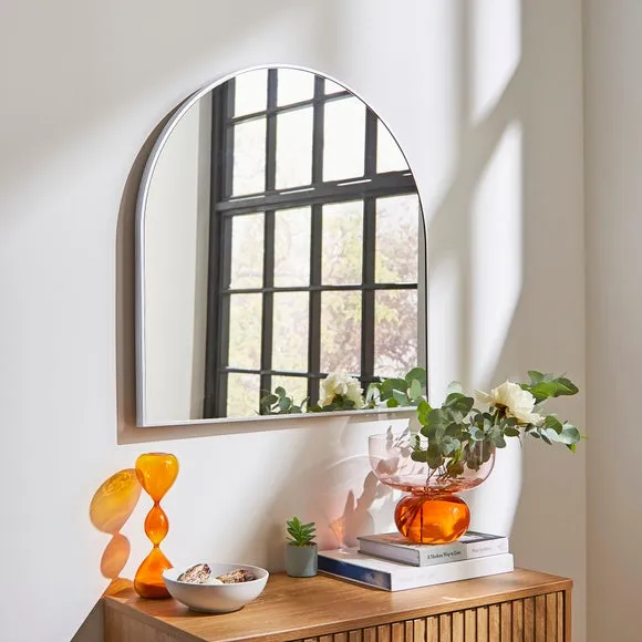 Arched Wall Mirror - Silver