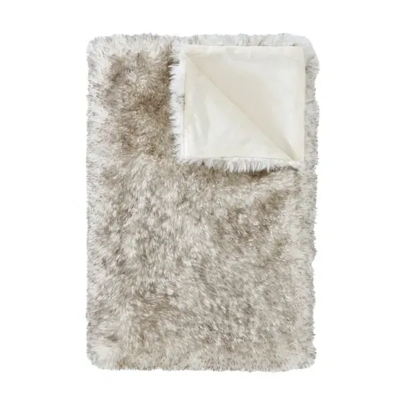 Arctic Fox Throw Blanket - Grey, Polyester