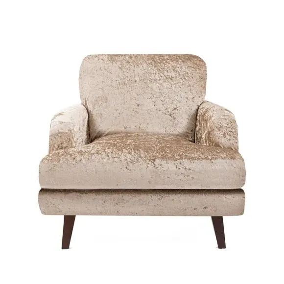 Armchair Cover with Foam Cylinders - Mink, Velour