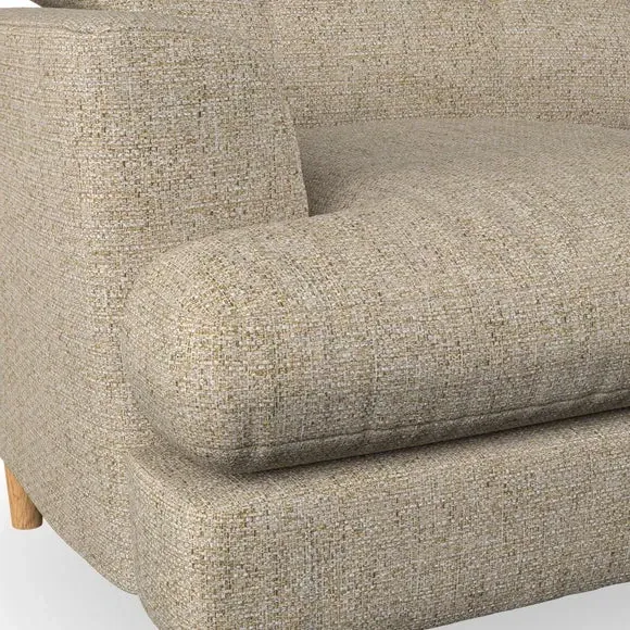 Armchair with Button Details - Honey, Weave