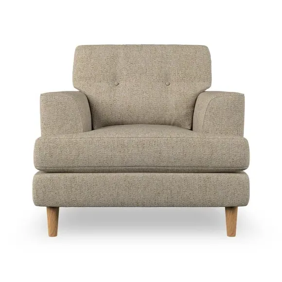 Armchair with Button Details - Honey, Weave