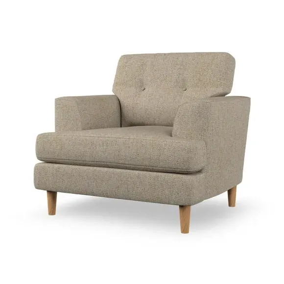 Armchair with Button Details - Honey, Weave