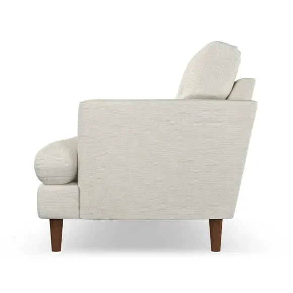 Armchair with Button Details - Ivory, Weave