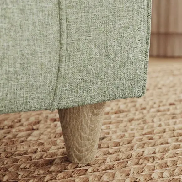 Armchair with Curved Arms - Soft Green, Fabric