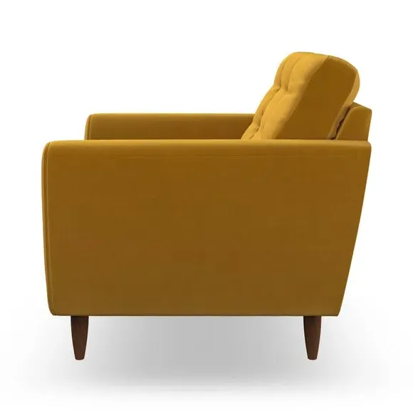 Armchair with Scatter Cushions - Amber Gold