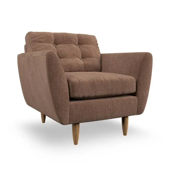 Armchair with Scatter Cushions - Clay