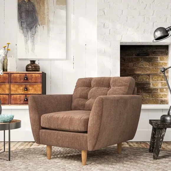 Armchair with Scatter Cushions - Clay