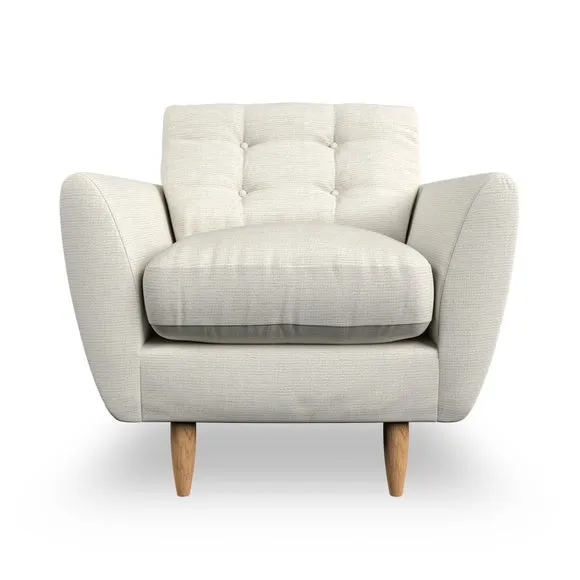 Armchair with Scatter Cushions - Ivory