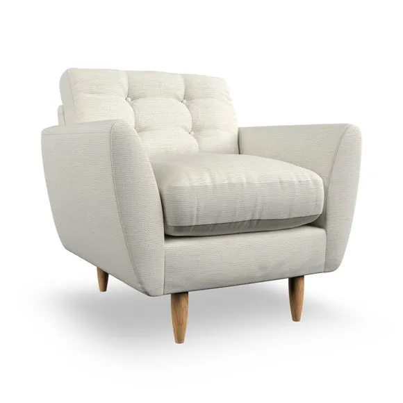 Armchair with Scatter Cushions - Ivory