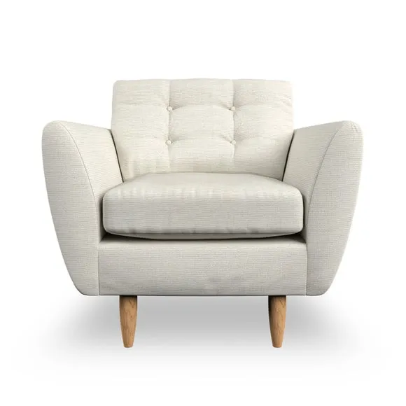 Armchair with Scatter Cushions - Ivory