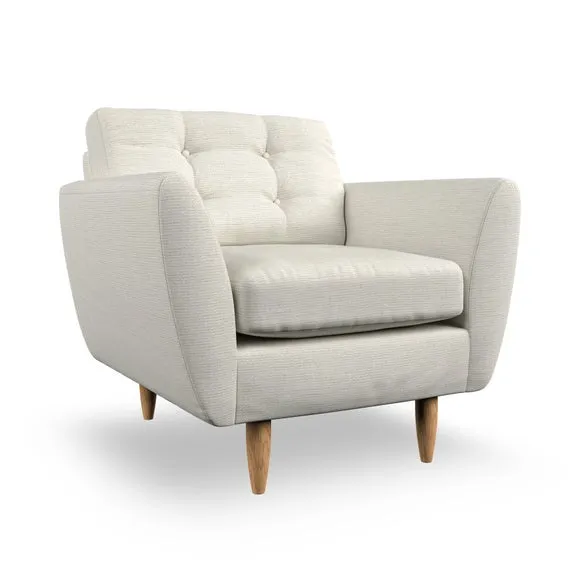 Armchair with Scatter Cushions - Ivory