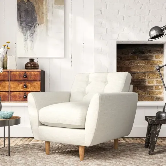 Armchair with Scatter Cushions - Ivory
