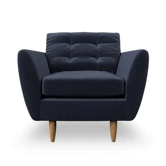 Armchair with Scatter Cushions - Navy