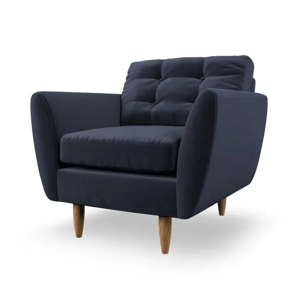 Armchair with Scatter Cushions - Navy