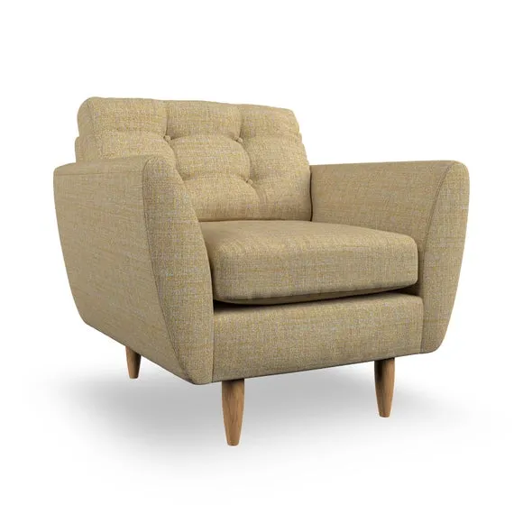 Armchair with Scatter Cushions - Ochre