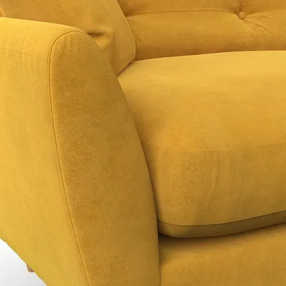 Armchair with Scatter Cushions - Old Gold