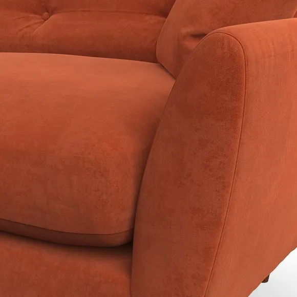 Armchair with Scatter Cushions - Orange, Velvet