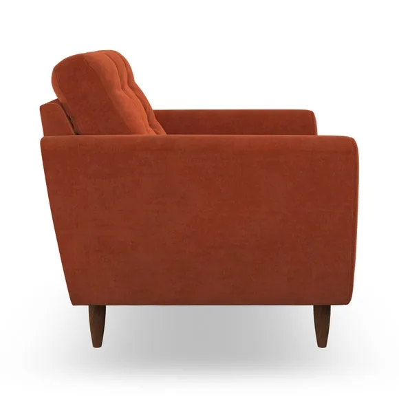 Armchair with Scatter Cushions - Orange, Velvet