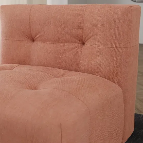 Armless Modular Sofa Piece - Clay, Chenille