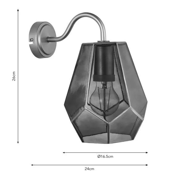 Art Deco Outdoor Wall Light - Green, Glass
