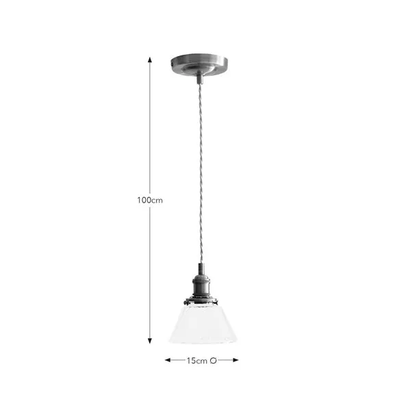 Art Deco Pendant Light - Clear, Glass