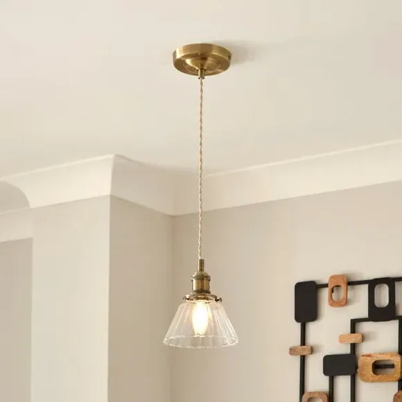 Art Deco Pendant Light - Clear, Glass image
