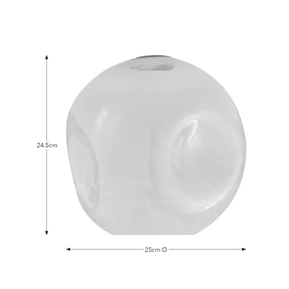 Art Deco Pendant Shade - White, Glass