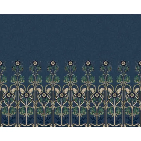 Art Deco Wall Mural - Blue