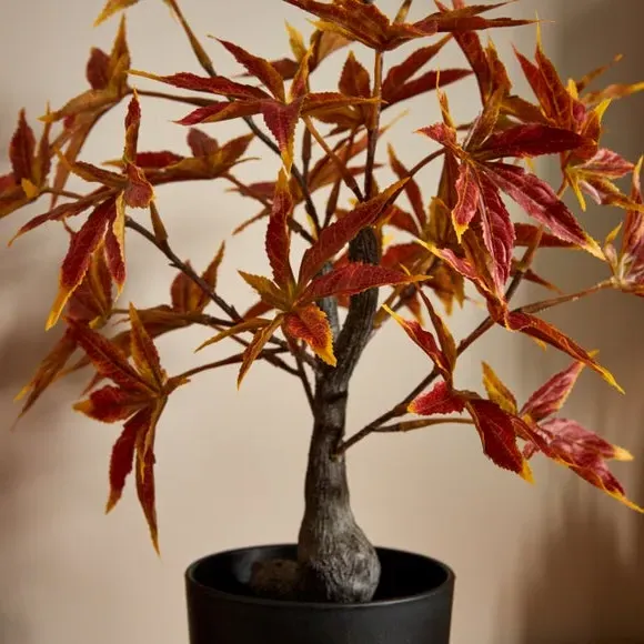 Artificial Acer Tree with Pot - Orange